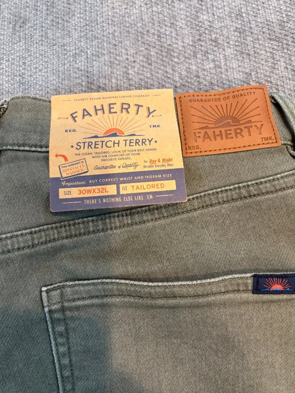 Faherty Stretch Terry 30x32 5 pocket pants